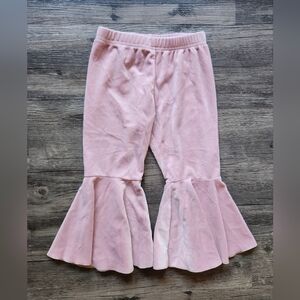 Bailey's Blossoms Boutique Pink Velvet Bell Bottom Pants